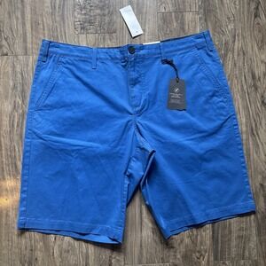 Timberland Relaxed Fit Mens Shorts 40 W Chino Blue Stretch Organic Cotton  NWT